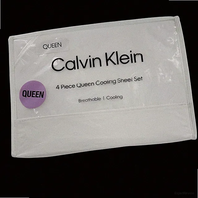 Calvin Klein 4pc Queen Cooling Sheet Set White Cotton Breathable New Luxury