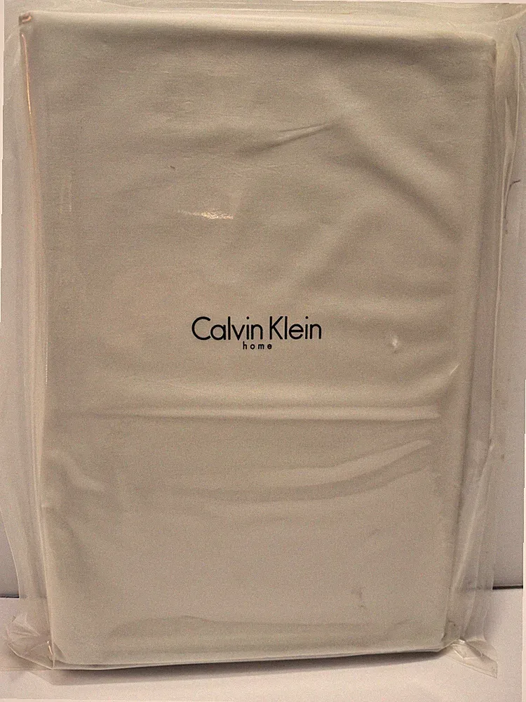 Calvin Klein California King Bedskirt Limestone Beige - NWT Double Row Cord