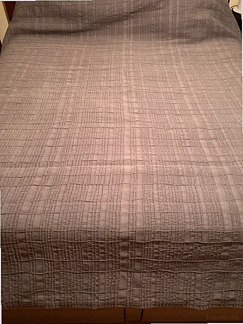 Calvin Klein Charcoal Gray Cotton Textured Blanket Coverlet Queen