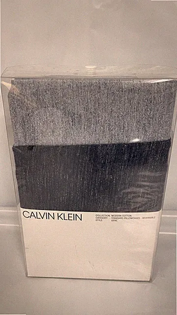 Calvin Klein Gene Standard Pillowcases Pair New