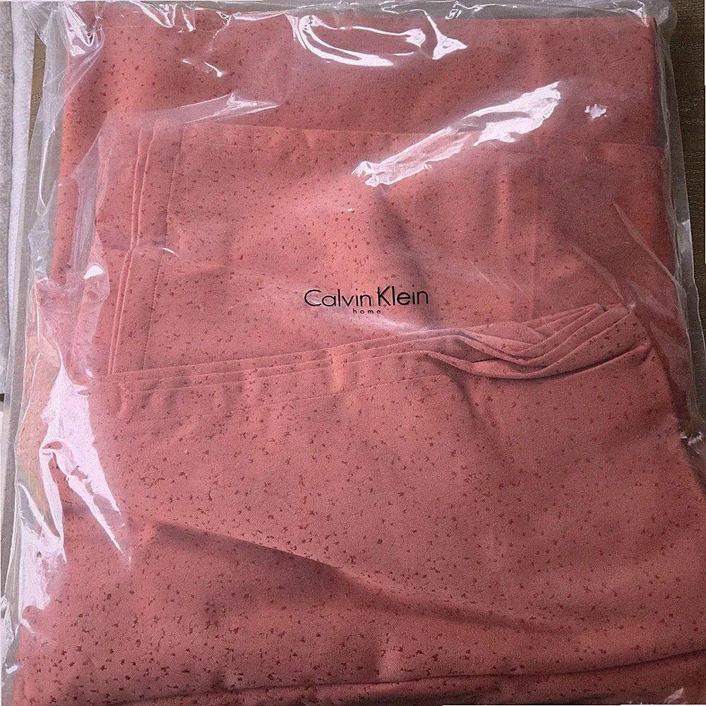 Calvin Klein Home 100% Cotton King Coral Coverlet Blanket Bedspread-110x96-Read