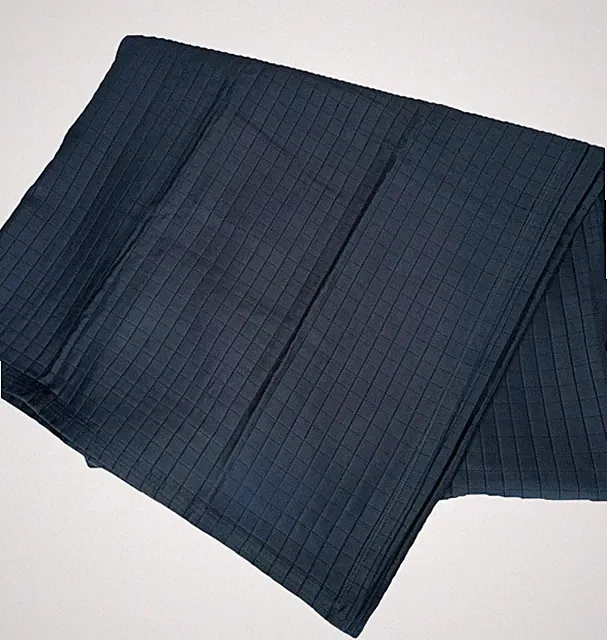 Calvin Klein KING Coverlet, Cotton Jacquard Square Bands black/dark gray Cotton