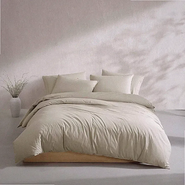 CALVIN KLEIN - KING DUVET COVER SOFT COTTON PERCALE IKAT PINSTRIPE - MNDR MNT