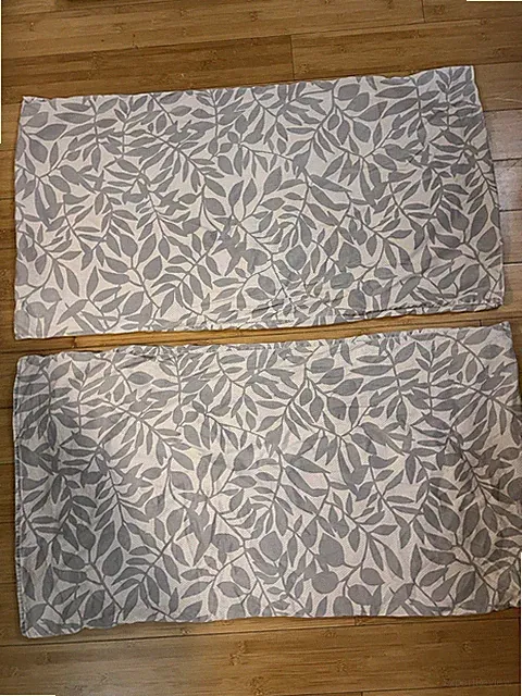 CALVIN KLEIN King Shams Madeira Bamboo Leaf A Pair 100% Combed Cotton