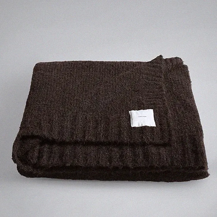 Calvin Klein Knit Throw Blanket 50x70 Brown Color New