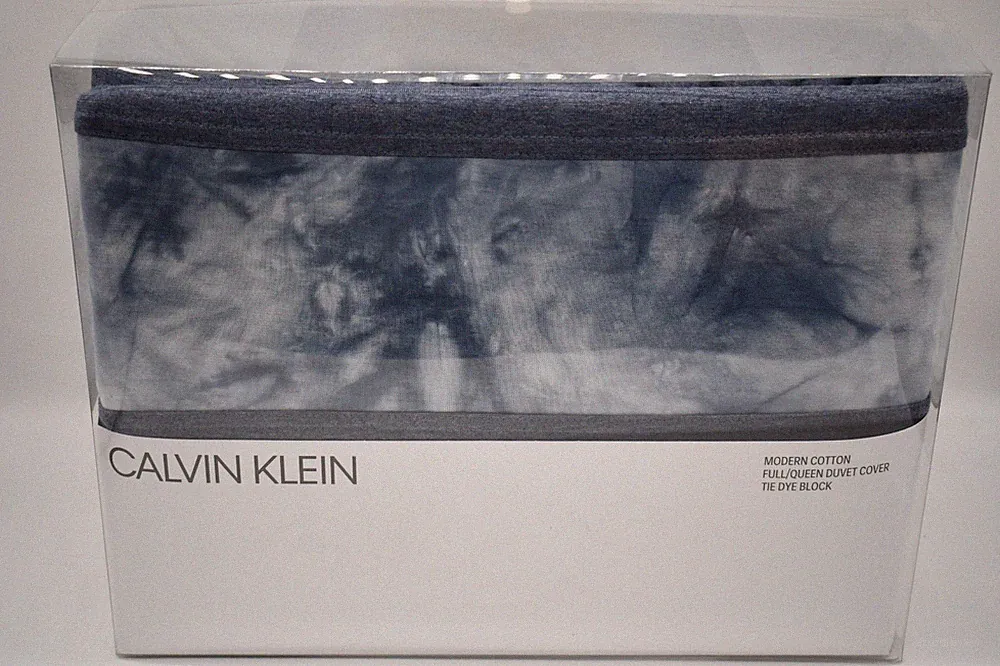 Calvin Klein Modern Cotton TIE DYE BLOCK Full/Queen Duvet Cover