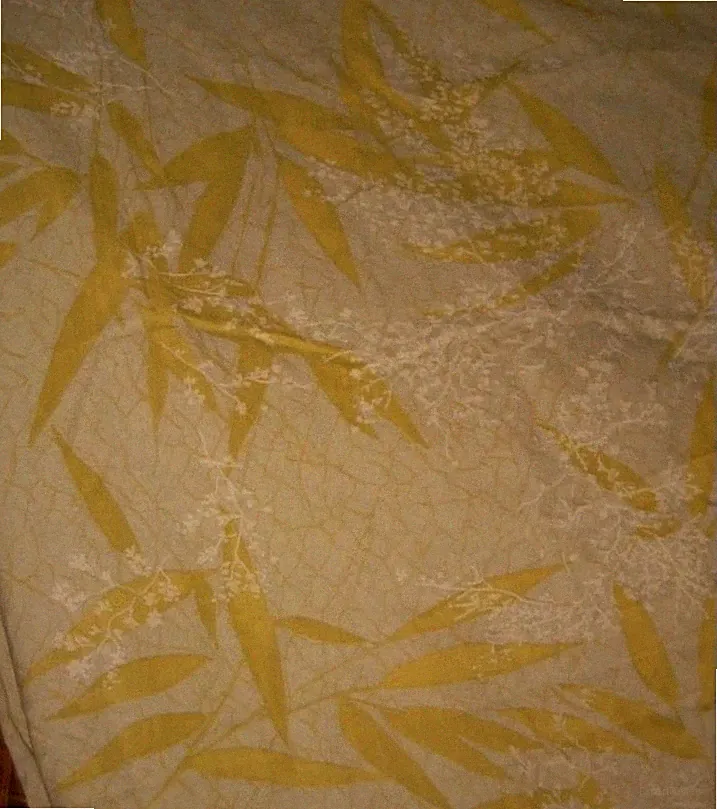 Calvin Klein Moso Leaves Cotton Artichoke Yellow Full Queen Comforter