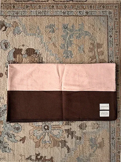 Calvin Klein Pendleton Andy Warhol Pink Brown Wool Art Throw RAF Simon’s
