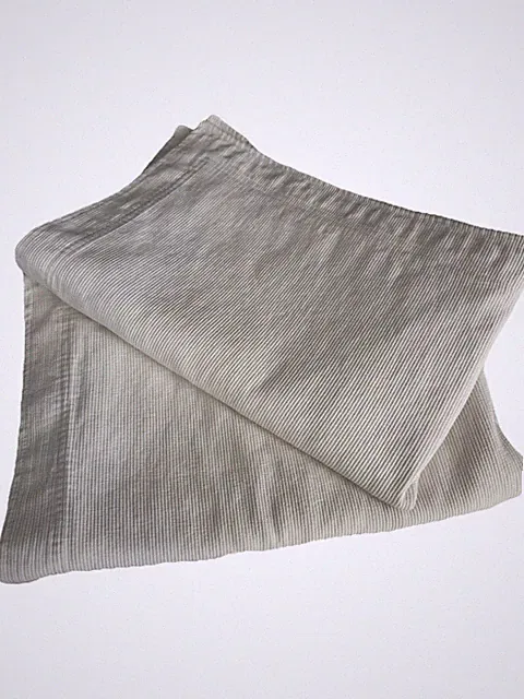 Calvin Klein Shams 2 Queen (34”x24”) Thick Woven Rib Textured COTTON Ivory EUC