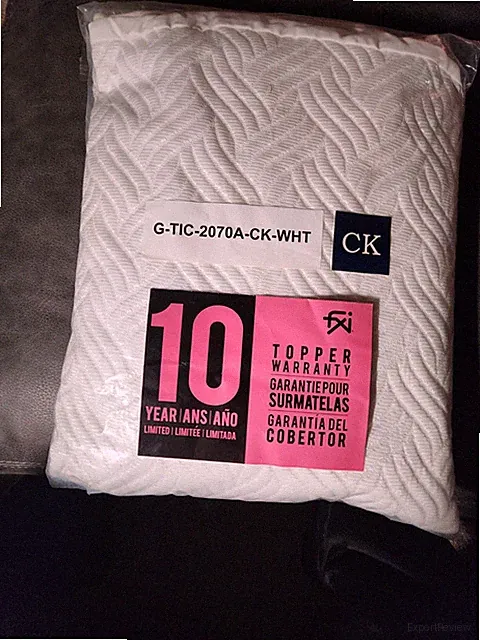 G-TIC-207A-CK-WHT Mattress Pad w/Wavy Quilted Pattern 10 yr warran Calif King