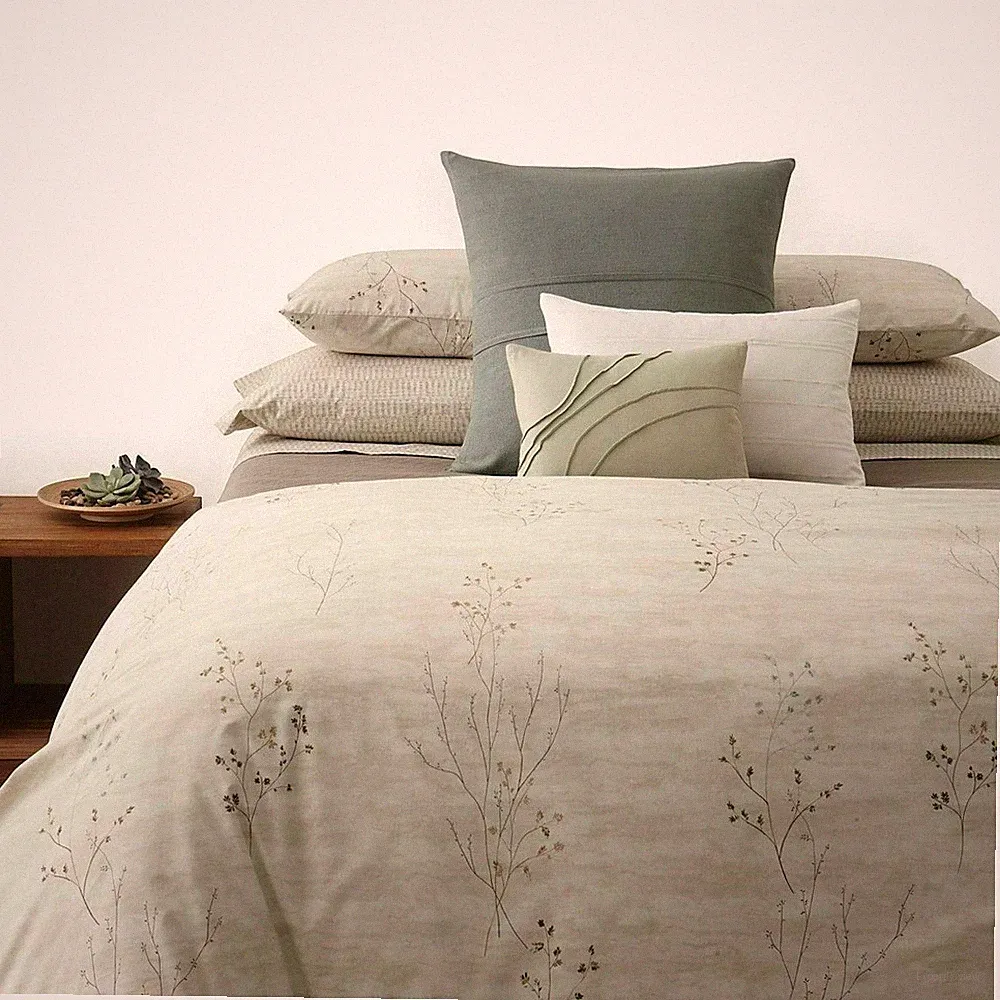 NEW CALVIN KLEIN BRIAR Pale Gray KING Bedskirt Dust ruffle Bed Skirt