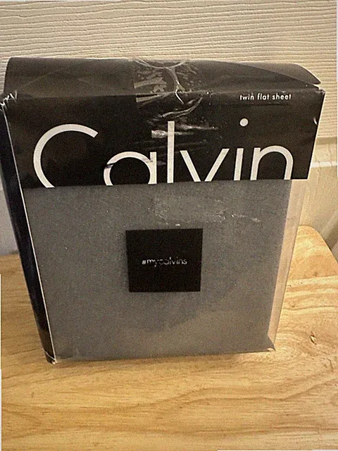 New Calvin Klein Modern Cotton Charcoal Twin Flat Sheet