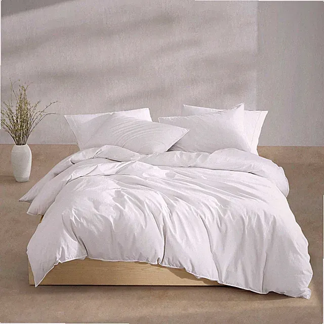 Queen Duvet Cover Set Modern Cotton Washed Percale Bedding Calvin Klein Matching
