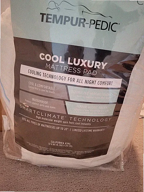 Tempur-Pedic Cool Luxury Quilted Mattress Pad Eternaloft Hypoallergenic Fill CK