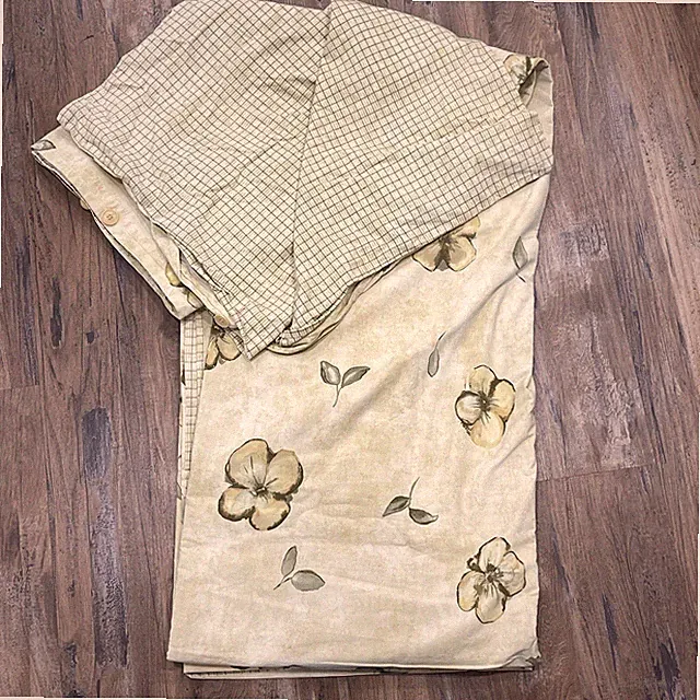 Vintage Calvin Klein Umbria Magnolia Full Queen Duvet Cover Floral Button Closer