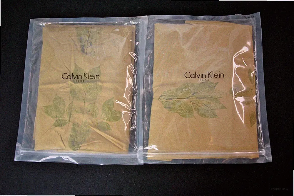 VTG Calvin Klein Home Pillowcases 2 King Shams Khaki Bamboo Flower 51224SK